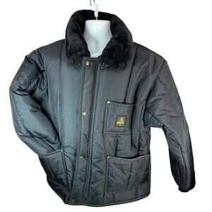 RefrigiWear Iron-Tuff Cold Weather Jacket Men's XL Black Full Zip
